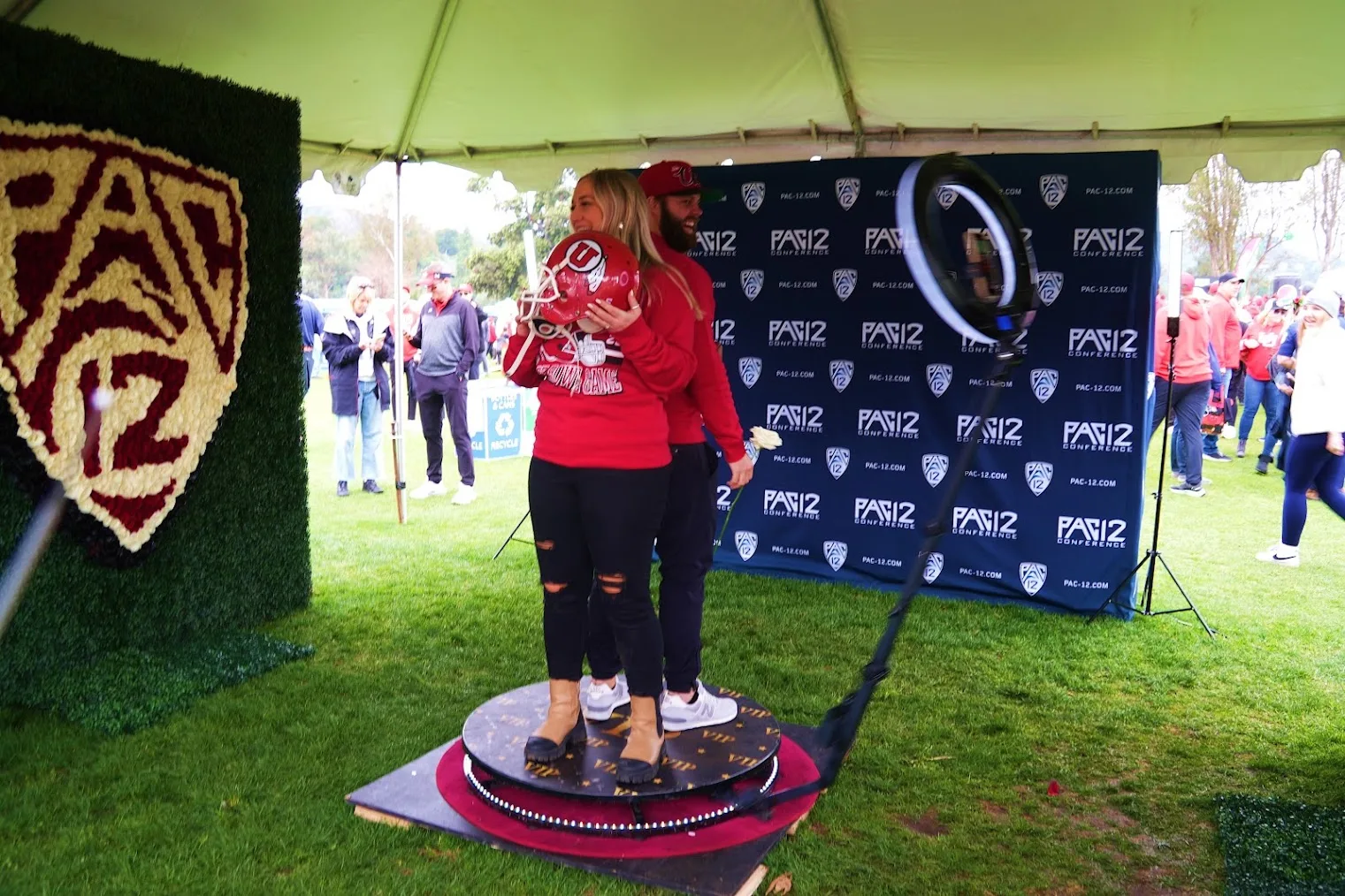 360 photo booth rental pasadena at a sports event