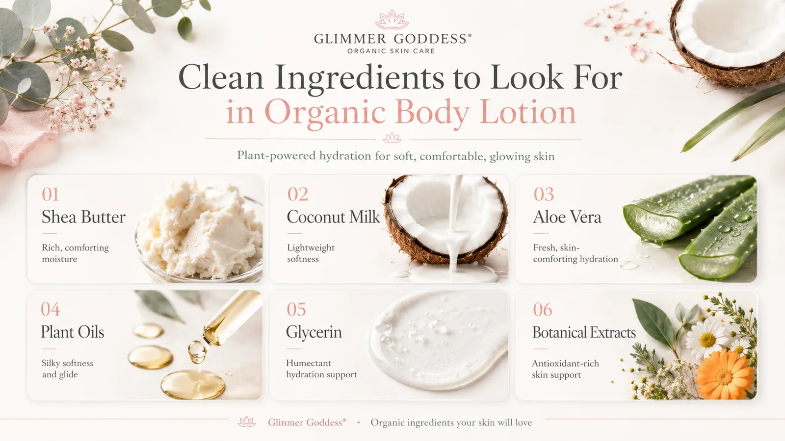 Best Organic Body Lotions with Clean Ingredients for 2026 | Glimmer Goddess®