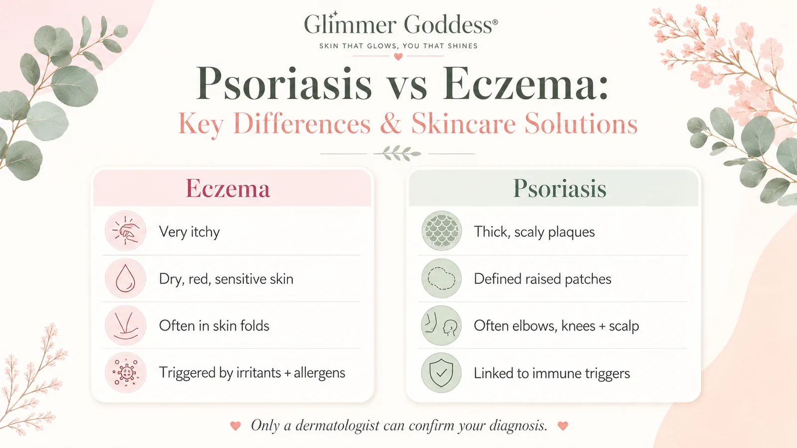 Psoriasis vs Eczema: Key Differences & Skincare Solutions