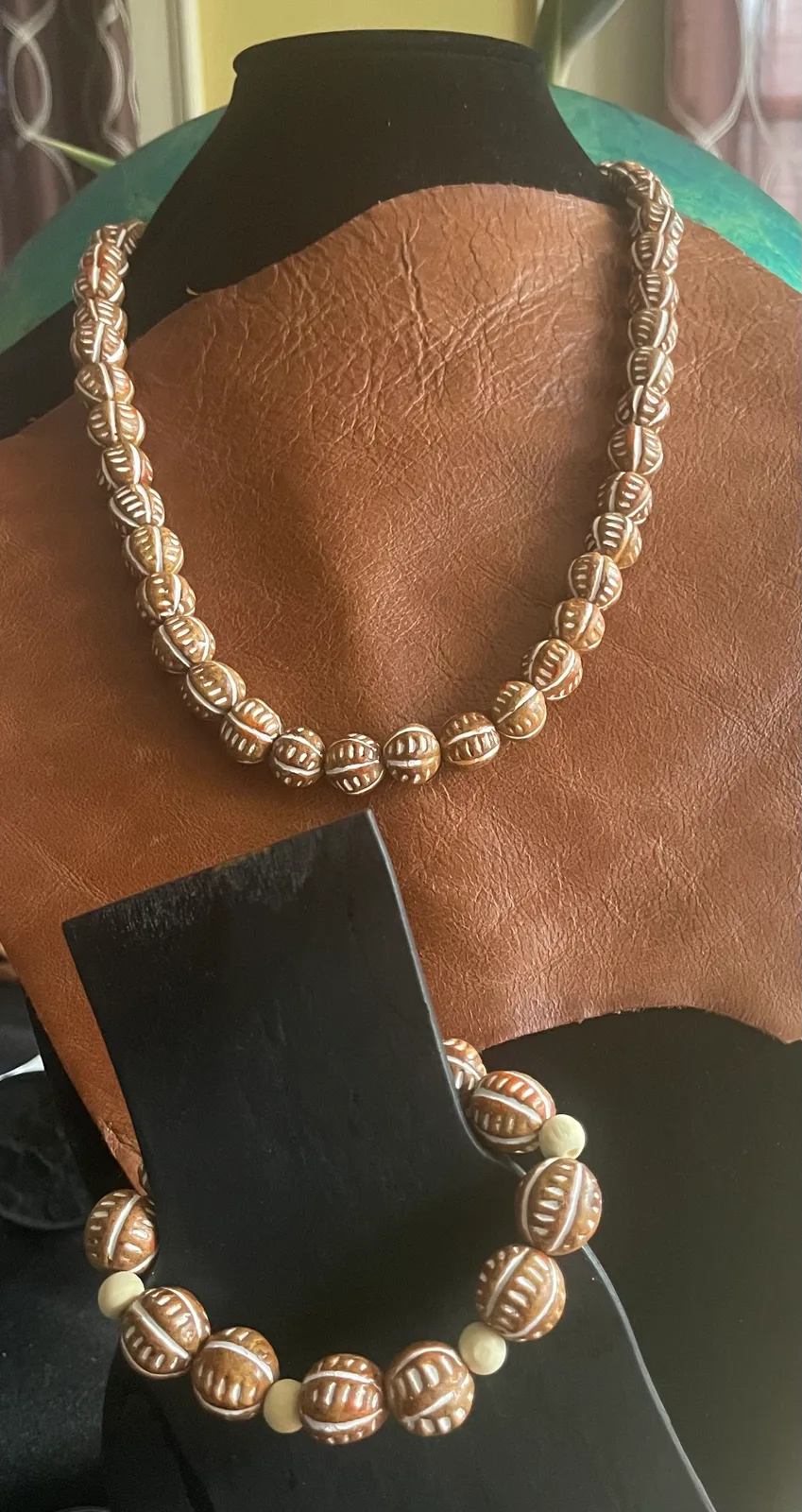 African inspired beaded necklaces