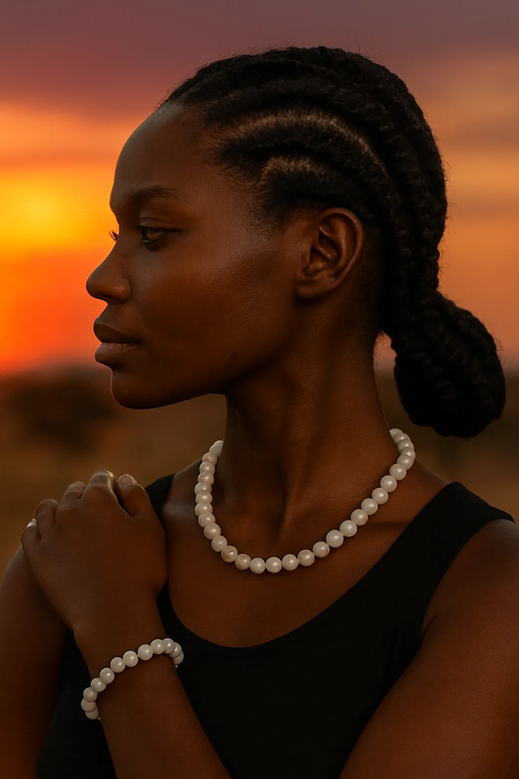 African inspired beaded necklaces