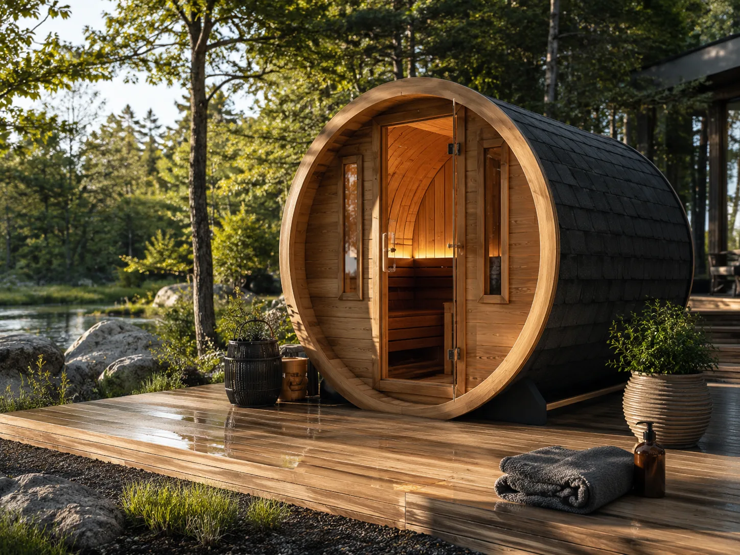 indoor vs outdoor sauna