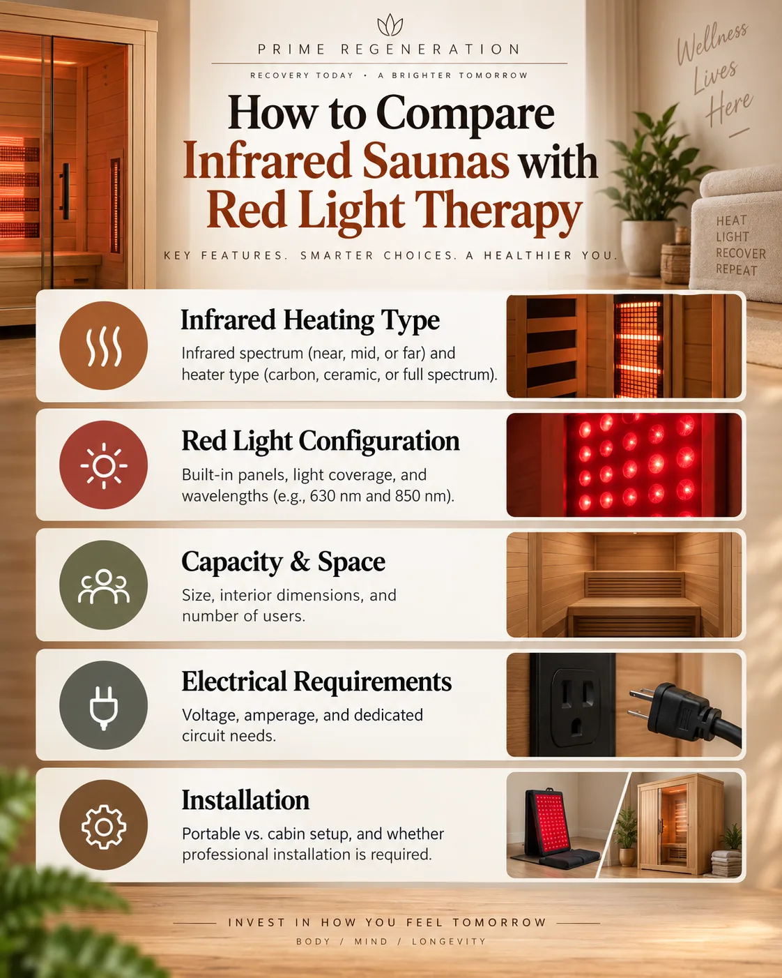 infrared sauna with red light therapy