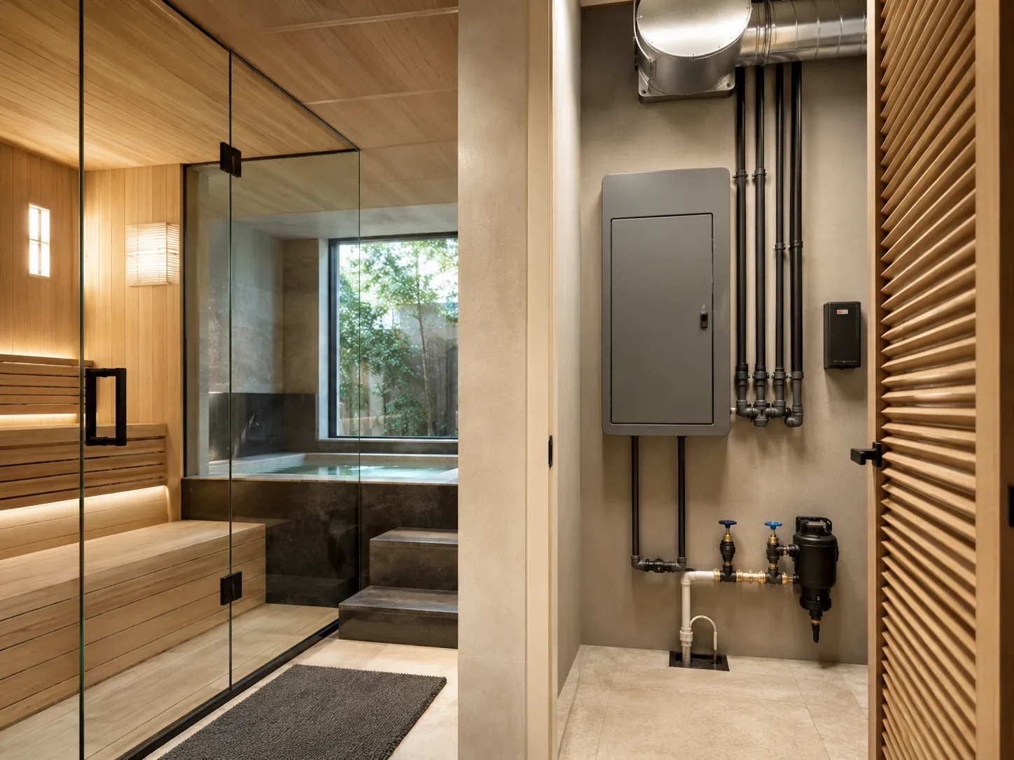 Luxury home wellness room