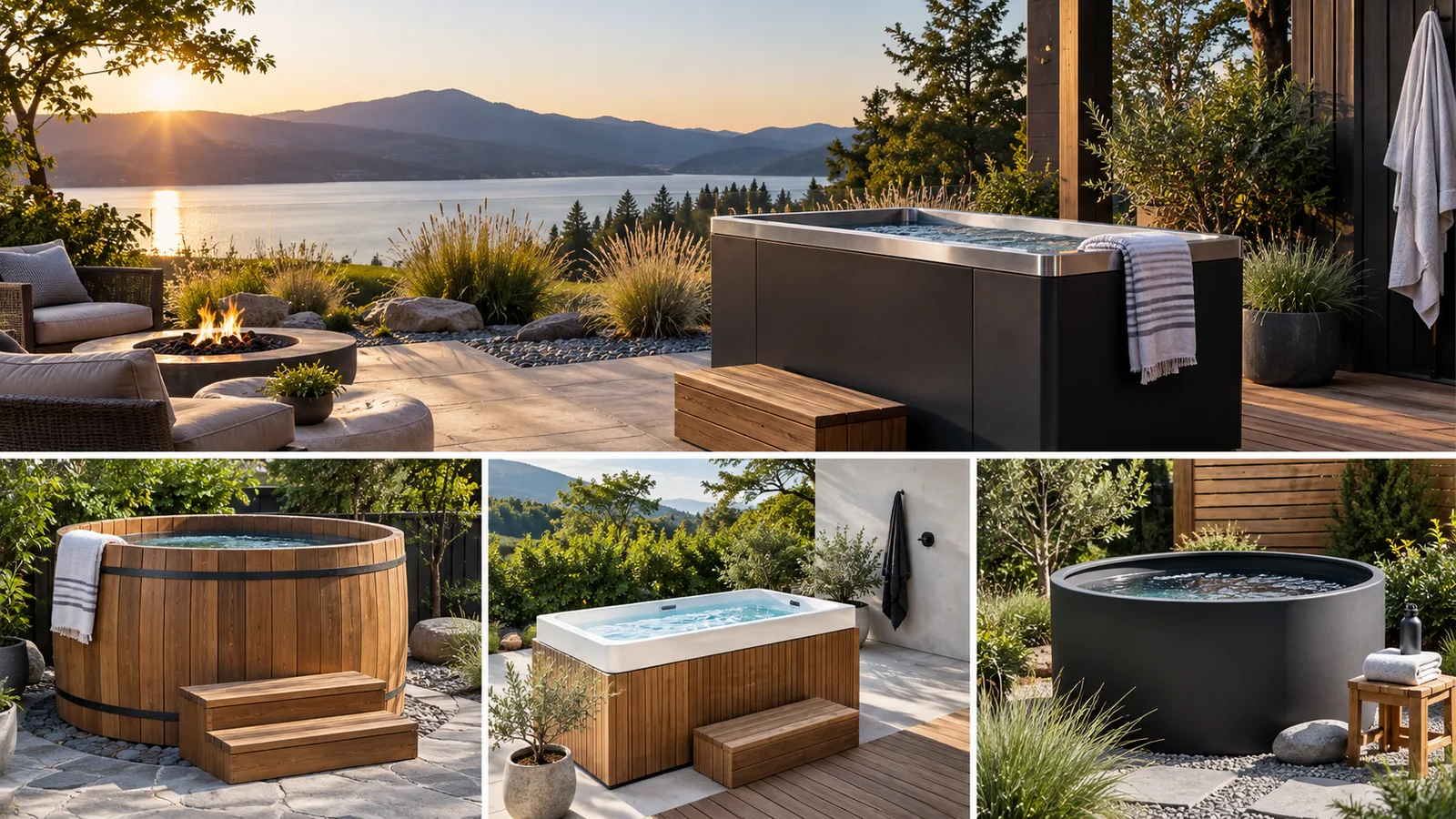 outdoor cold plunge setup